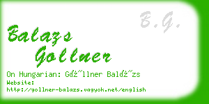 balazs gollner business card